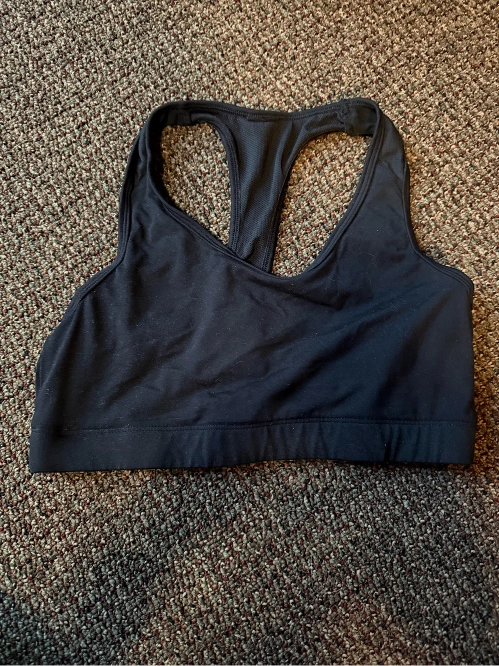 Black Racerback Sports Bra - Unbranded